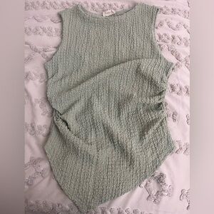 See You Monday Textured Mint Tank Top